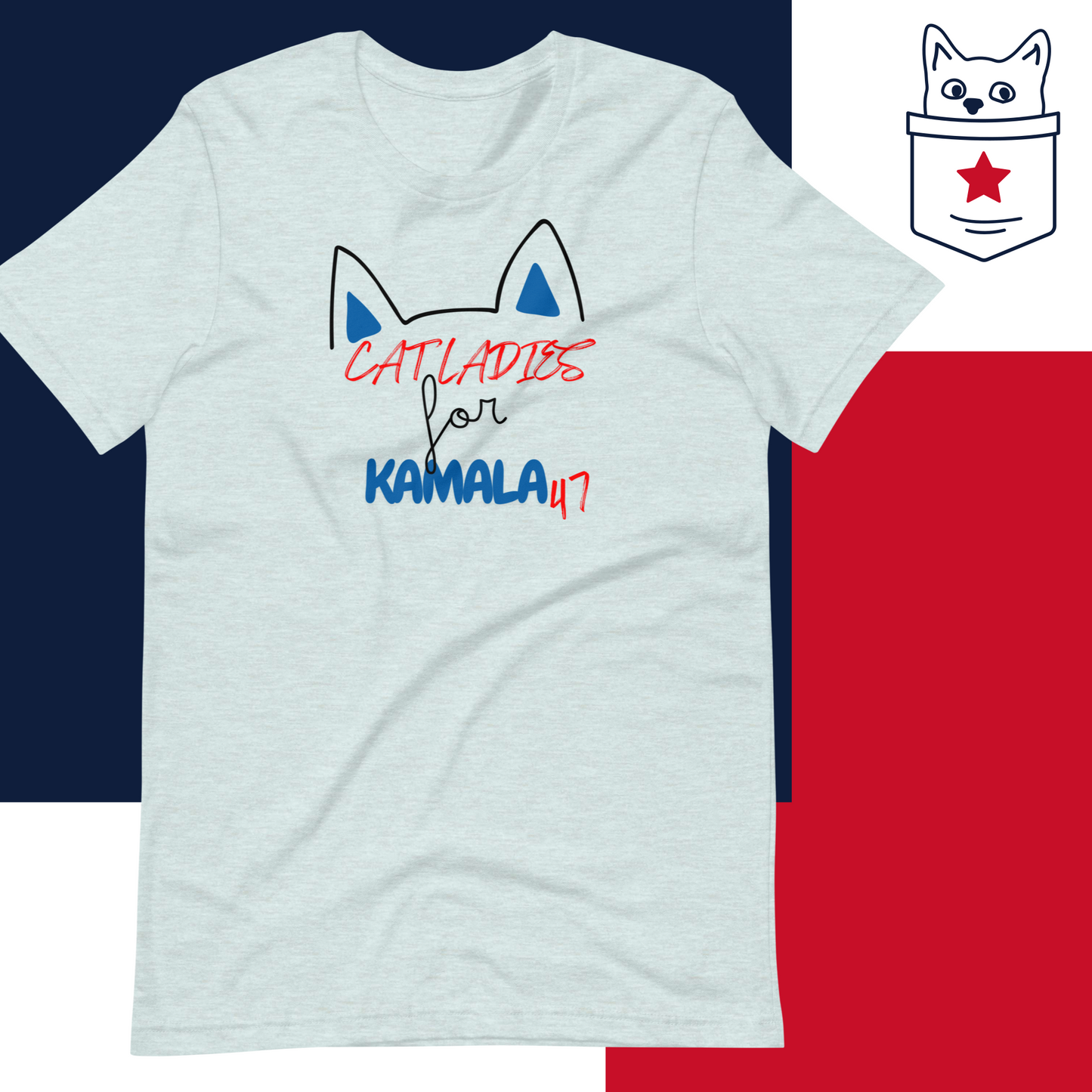 Cat Ladies for Kamala 2024 Tee