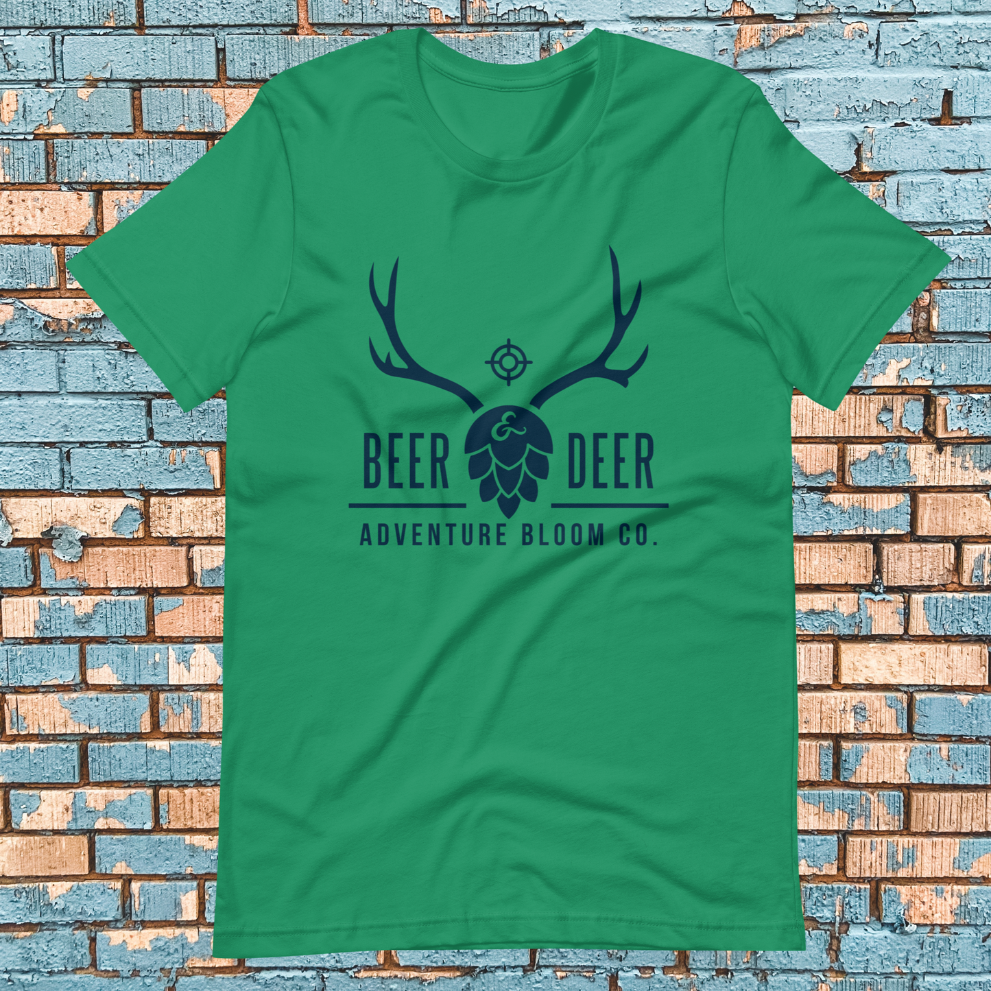 The Buck Stops Here- with Beer Tee in Kelly - The perfect attire for post-hunt gatherings.