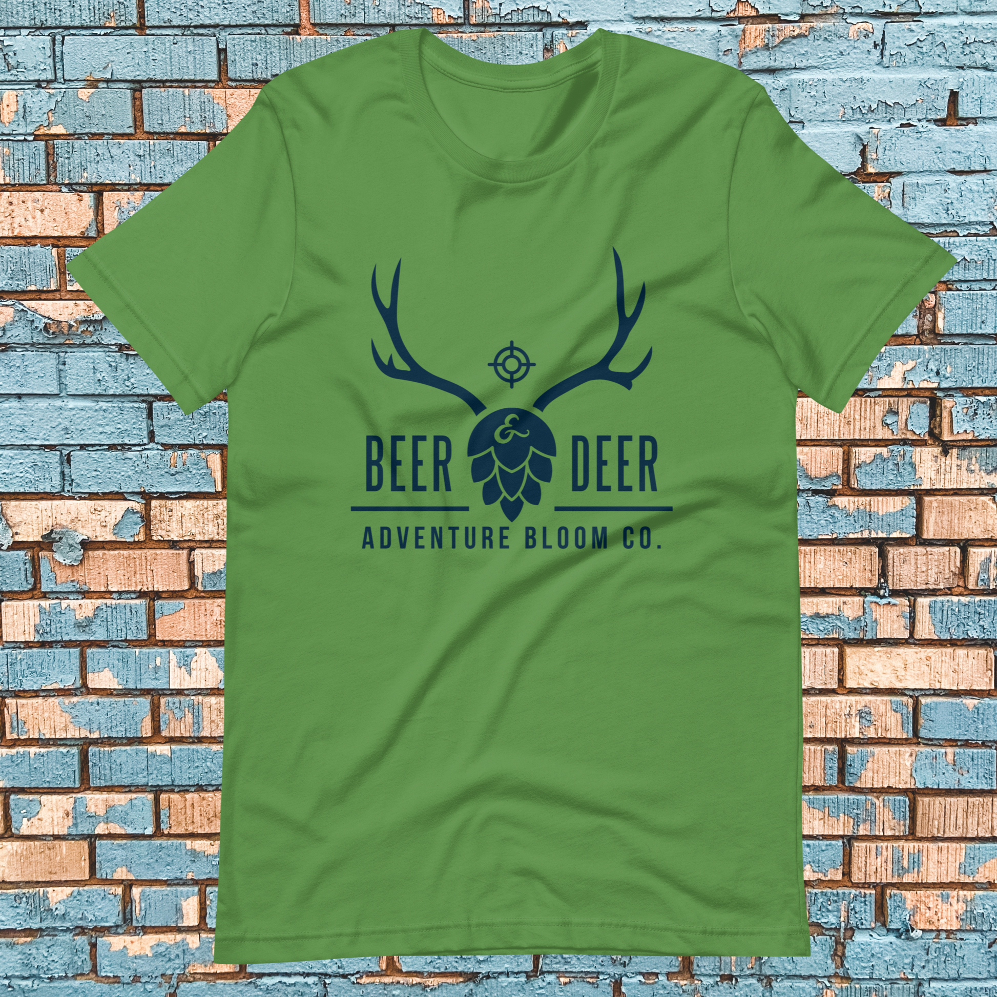 The Buck Stops Here- with Beer Tee in Leaf: The perfect attire for post-hunt gatherings.