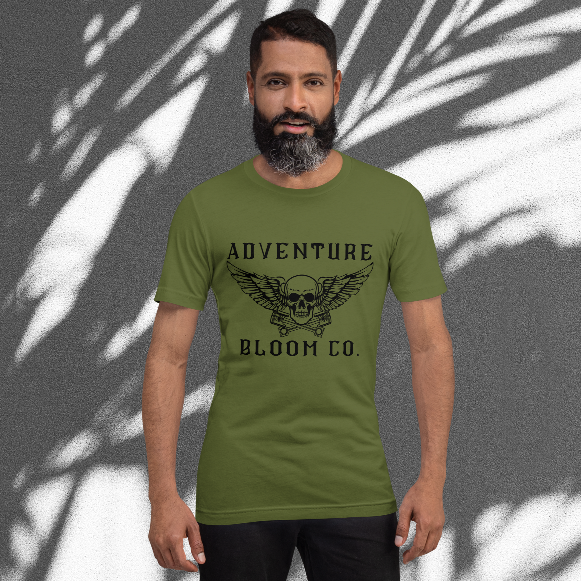 Adventure Bloom Co.'s 'Ride Hard, Adventure Harder Tee in Olive