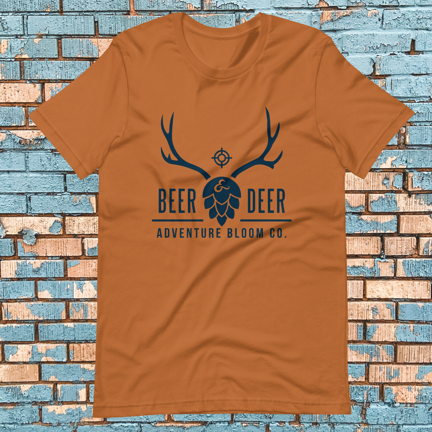 The Buck Stops Here- with Beer Tee in Toast: The perfect attire for post-hunt gatherings.