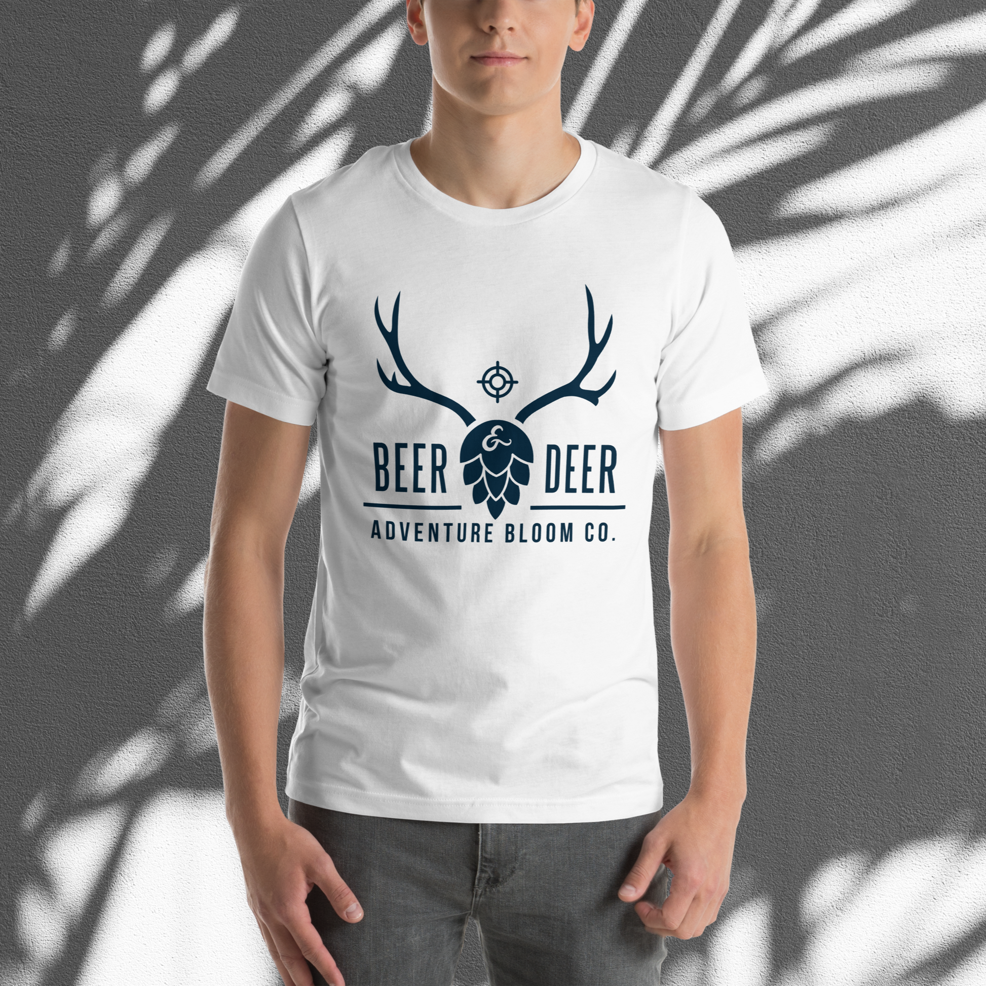 Celebrate hunting adventures with Adventure Bloom Co.'s beer-themed tee in White.