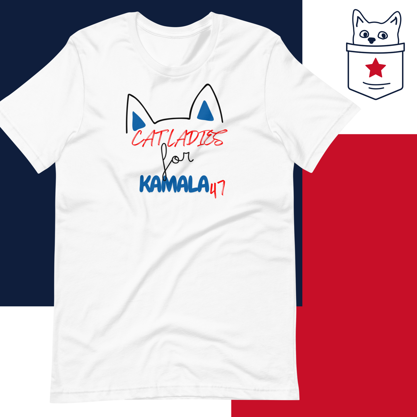 Cat Ladies for Kamala 2024 Tee