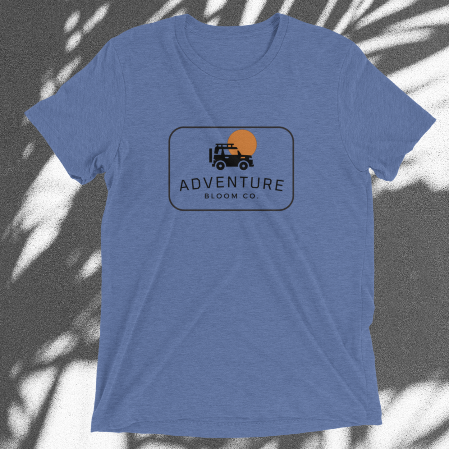 Nature Enthusiast's T-Shirt - Trailblazing Adventure Tee in Blue Triblend