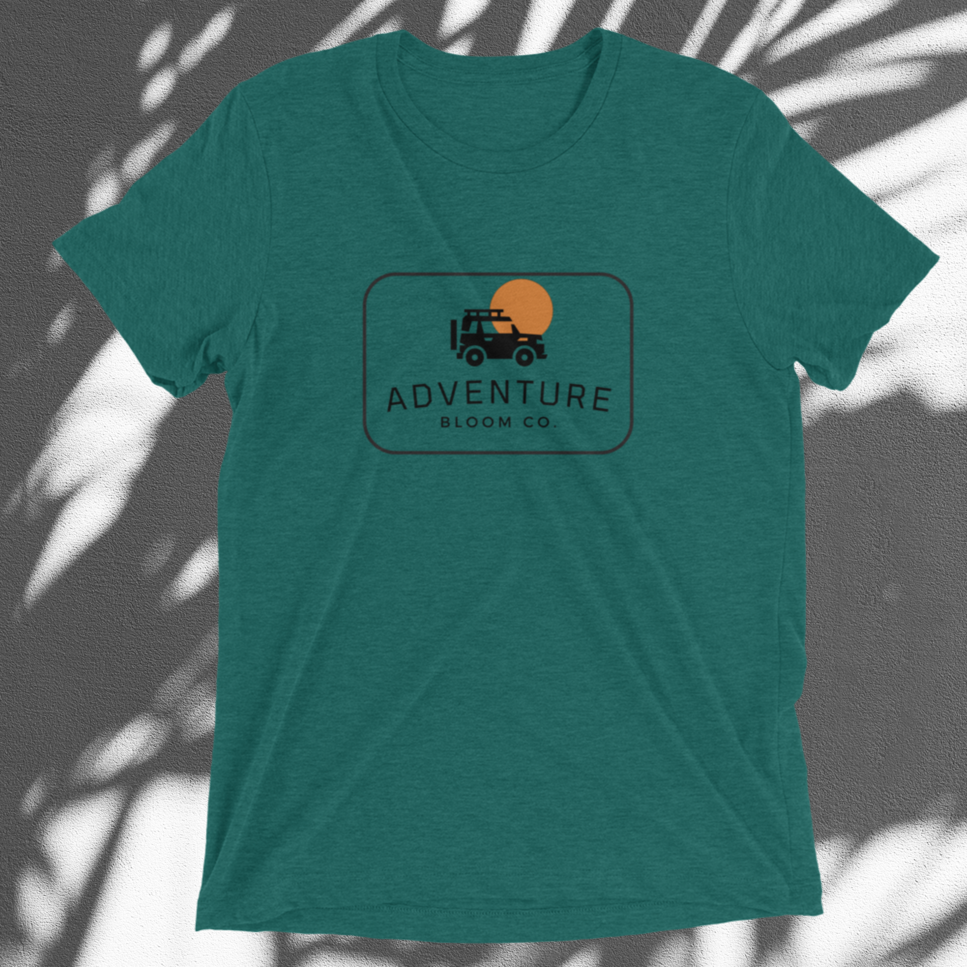 Nature Enthusiast's T-Shirt - Trailblazing Adventure Tee in Teal Triblend