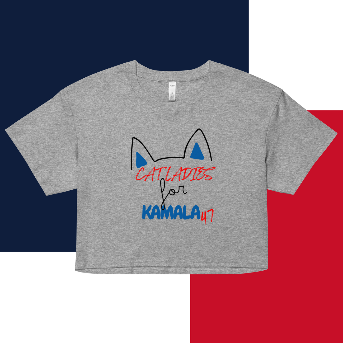 Cat Ladies for Kamala 2024 Ladies Crop Top