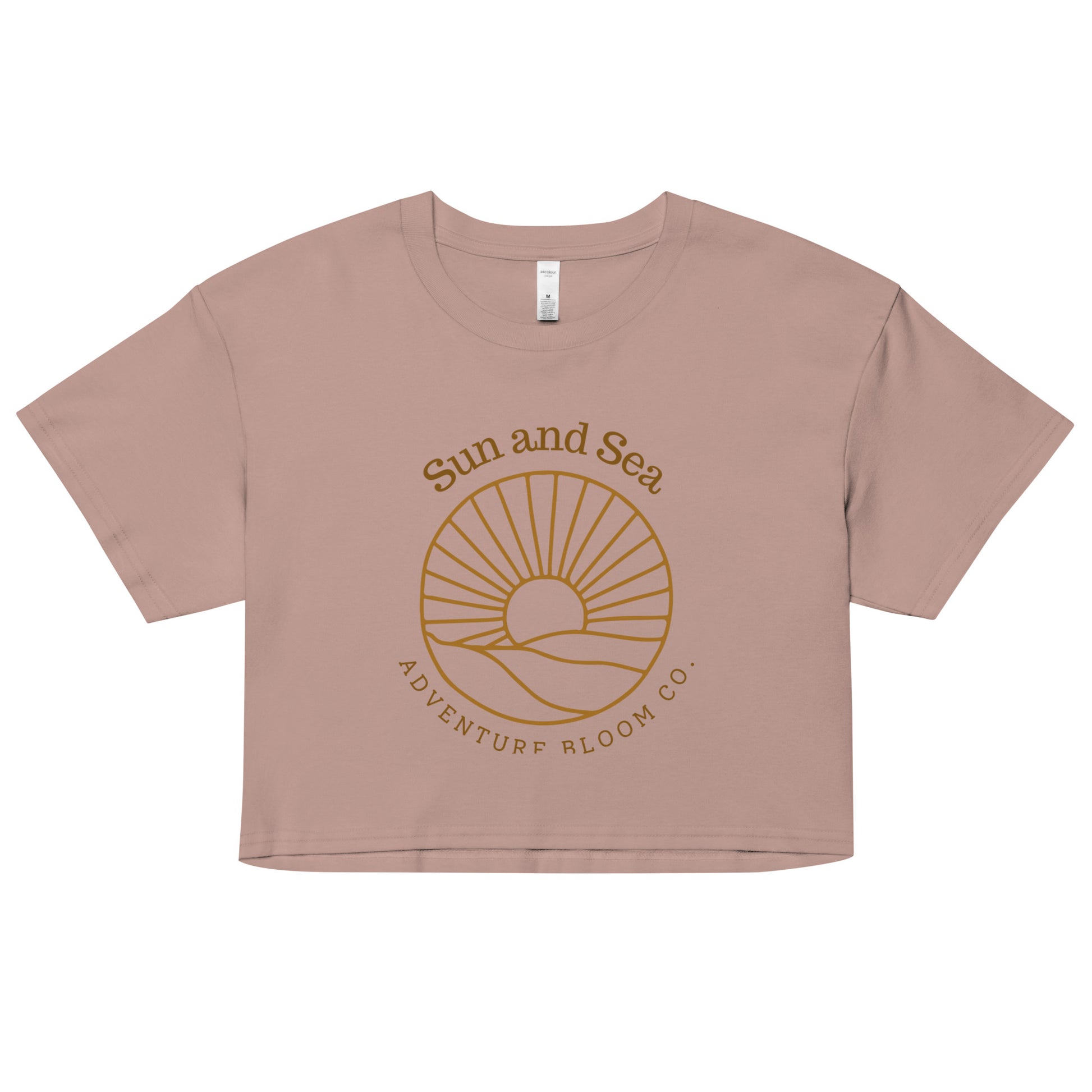 Crop Top with Sun-Kissed Seas Design