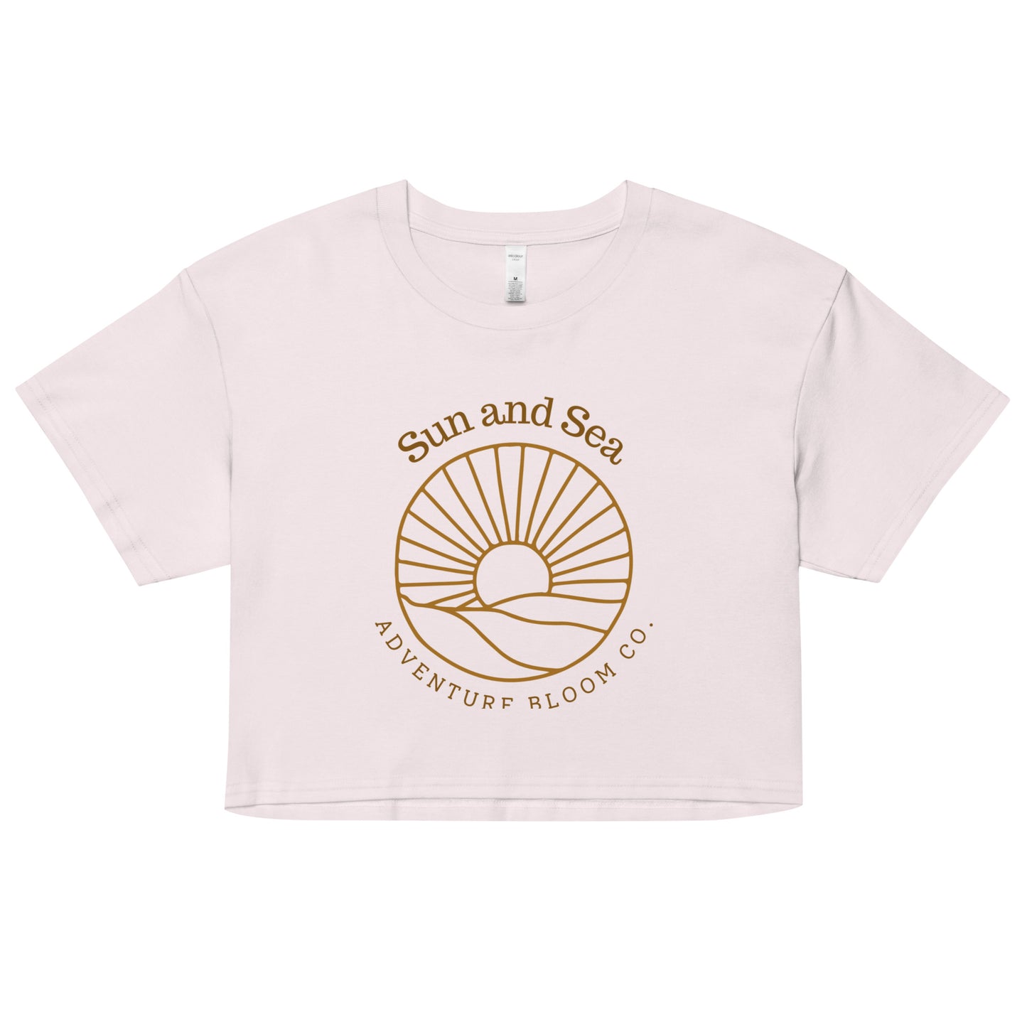 Crop Top with Sun-Kissed Seas Design