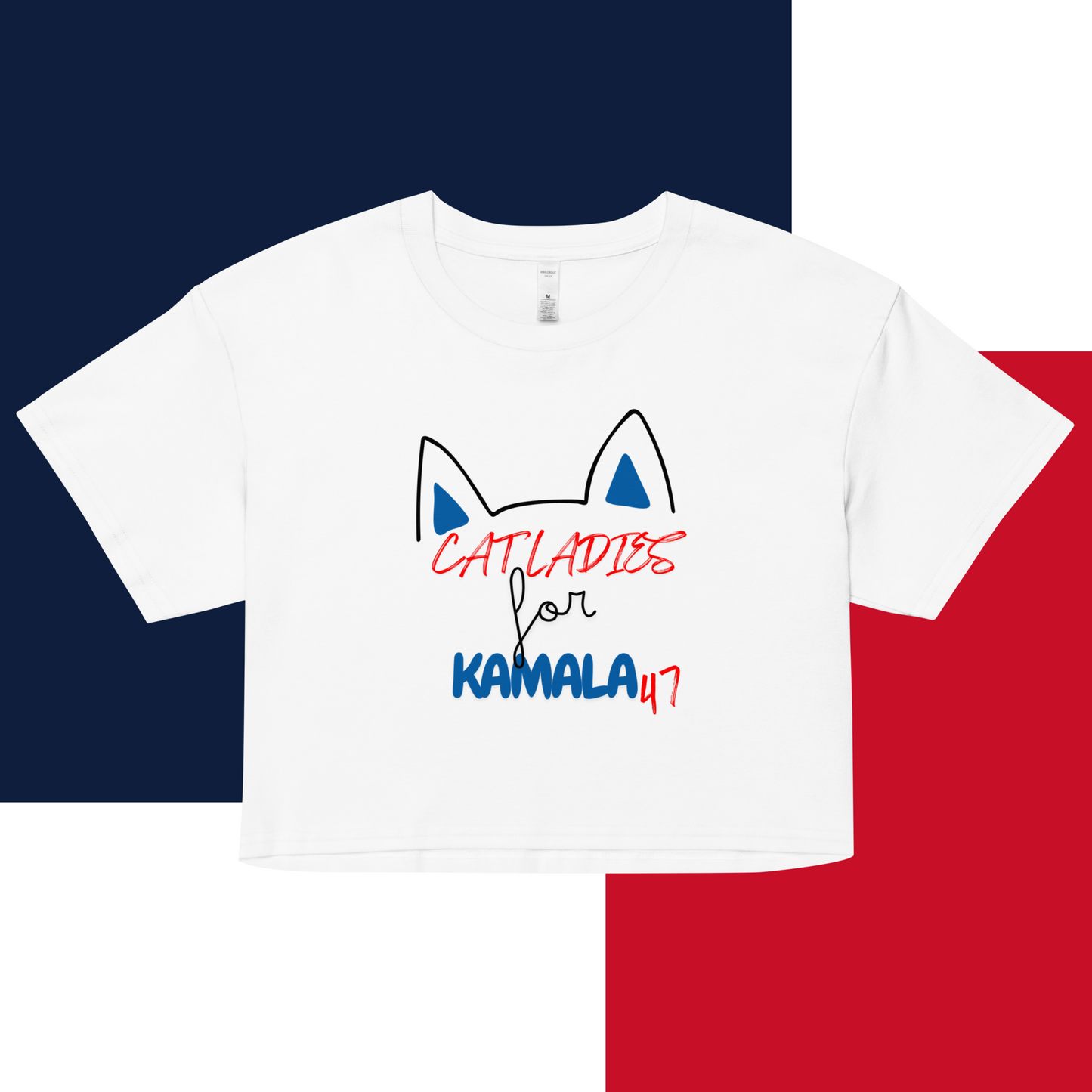 Cat Ladies for Kamala 2024 Ladies Crop Top