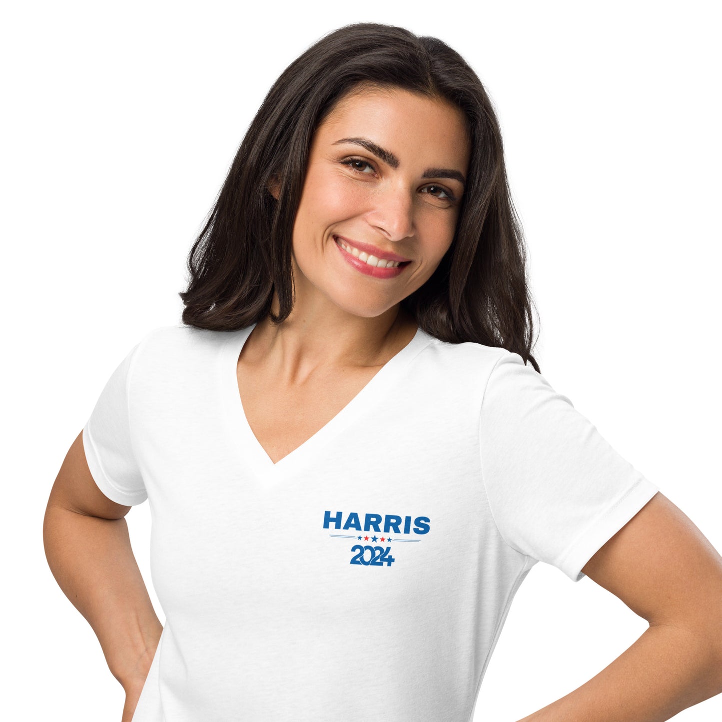 KamalaZOO 4 Harris 2024 Ladies V-neck Tee